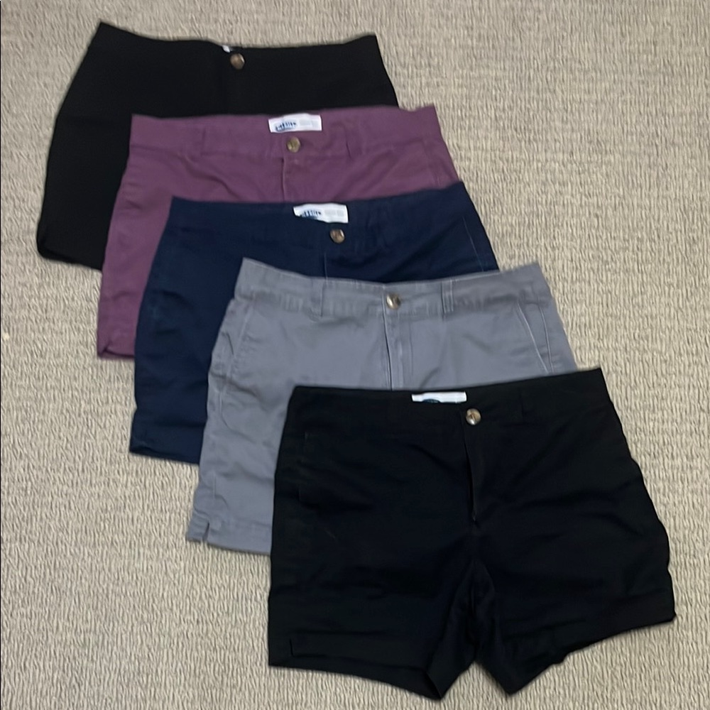 5 Pairs Women’s OLD NAVY Everyday Chino Stule Shorts Size 10